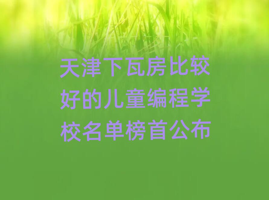 天津少兒編程培訓(xùn)學(xué)校