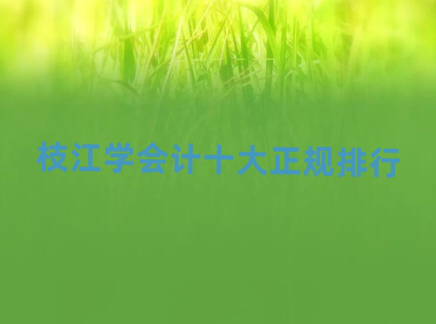 枝江學(xué)會(huì)計(jì)十大正規(guī)排行