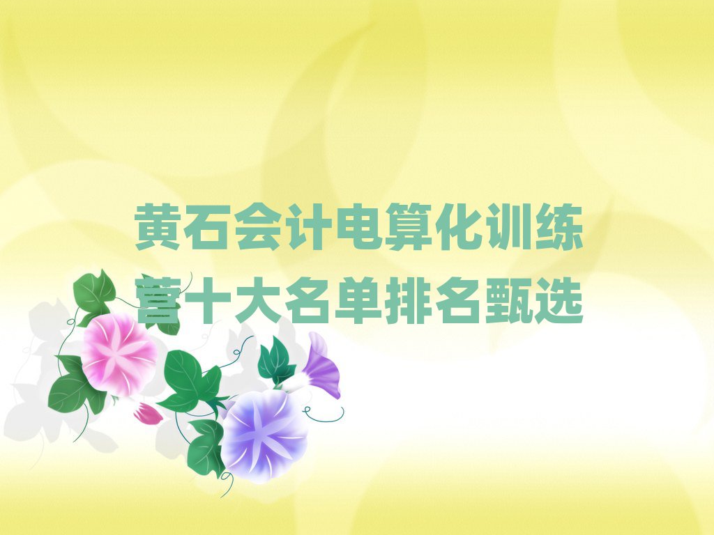 黃石會(huì)計(jì)電算化訓(xùn)練營十大名單排名甄選