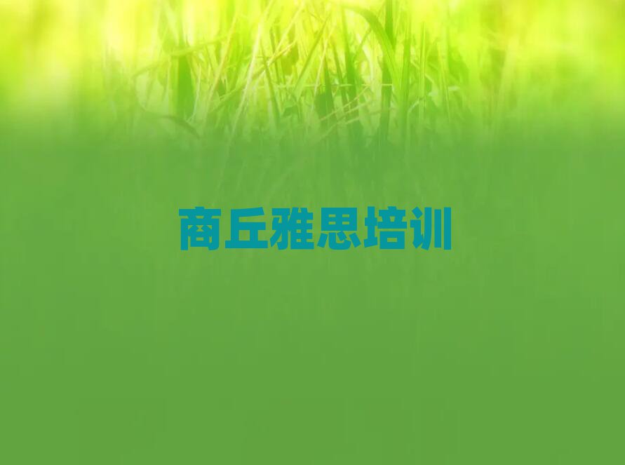 2月商丘睢陽區(qū)好的雅思培訓班