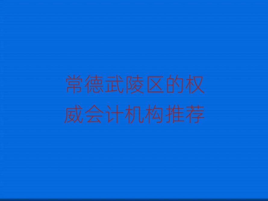 常德武陵區(qū)的權(quán)威會(huì)計(jì)機(jī)構(gòu)推薦