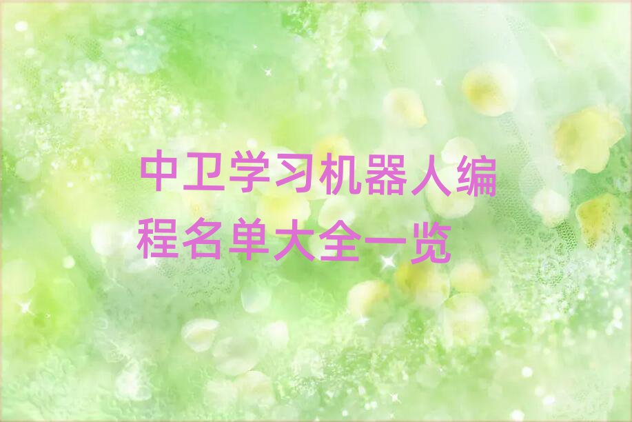 機(jī)器人編程