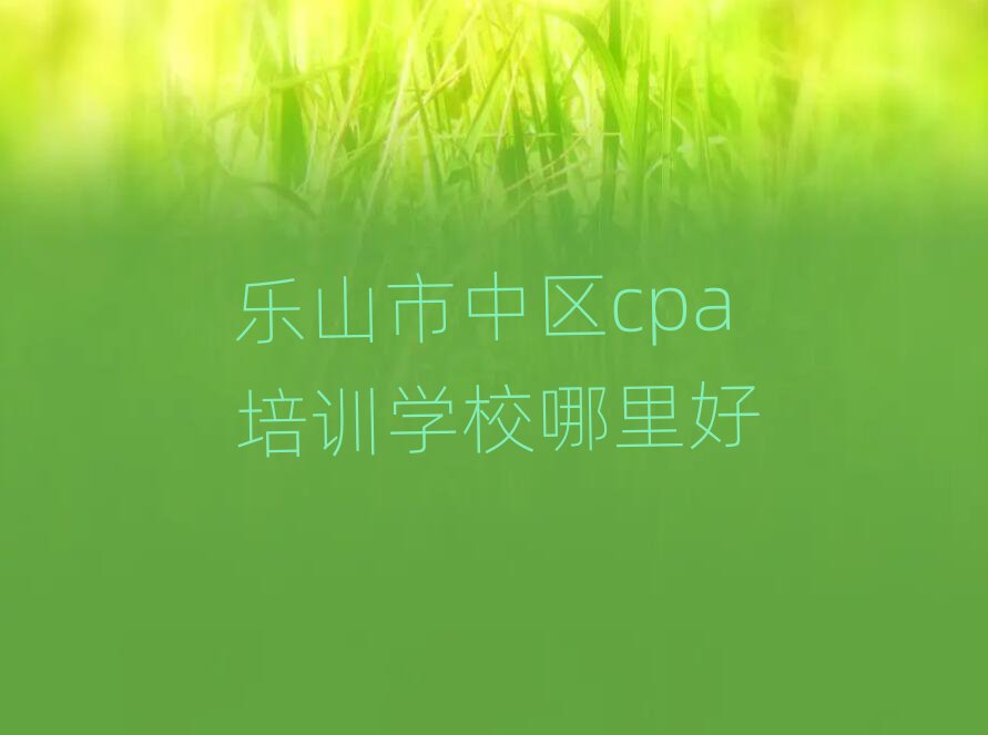 樂山市中區(qū)cpa培訓(xùn)學(xué)校哪里好