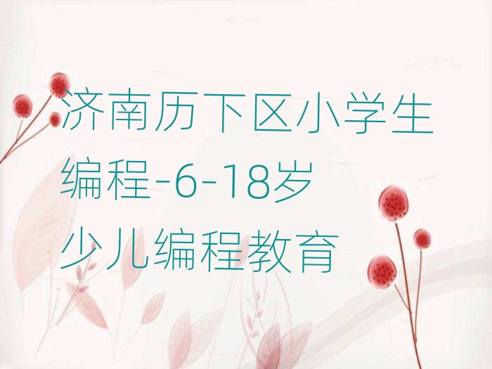 濟(jì)南歷下區(qū)小學(xué)生編程-6-18歲少兒編程教育