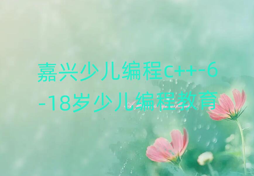 嘉興少兒編程c++-6-18歲少兒編程教育